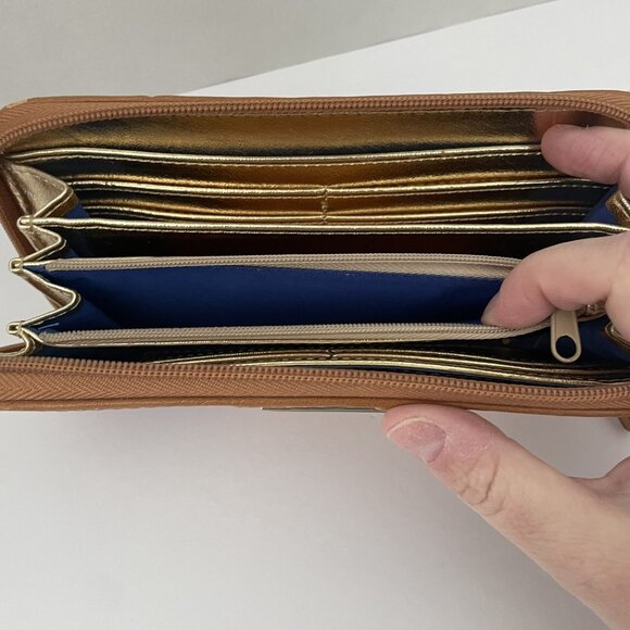 Nine West Multicolor Floral Wristlet Wallet with Zippered Closure - Picture 4 of 6